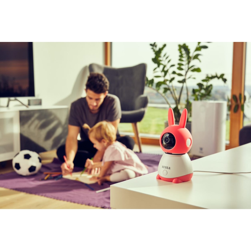 TESLA Smart - Smart kamera 360 Baby Full HD 1080p 5V Wi-Fi rosa
