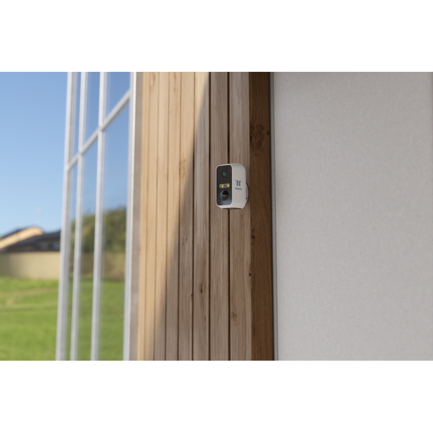TESLA Smart - Smart utomhuskamera med sensor 2K 1296p 9600 mAh 5V Wi-Fi IP65
