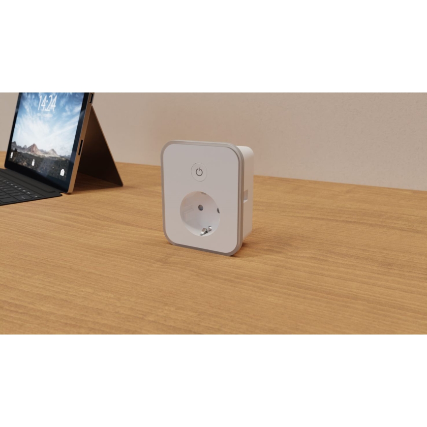 TESLA Smart - Smart uttag 3690W/230V/16A 2xUSB/24W/5V Wi-Fi Tuya