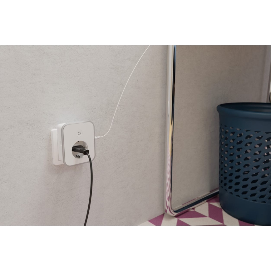 TESLA Smart - Smart uttag 3690W/230V/16A 2xUSB/24W/5V Wi-Fi Tuya