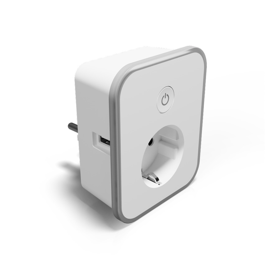 TESLA Smart - Smart uttag 3690W/230V/16A 2xUSB/24W/5V Wi-Fi Tuya