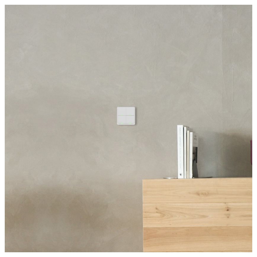 TESLA Smart - Smart trådlös husströmbrytare 4P 1xCR2430 ZigBee