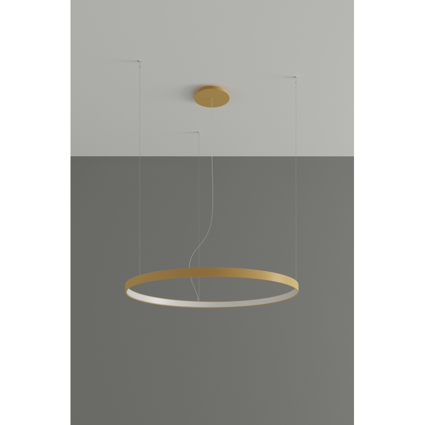 Thoro TH.174 - LED ljuskrona med textilsladd RIO LED/50W/230V CRI 90 3000K diameter 78 cm guld