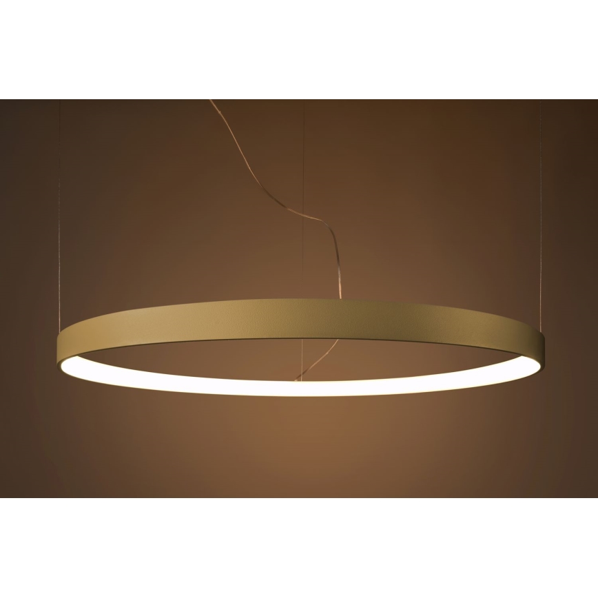 Thoro TH.174 - LED ljuskrona med textilsladd RIO LED/50W/230V CRI 90 3000K diameter 78 cm guld
