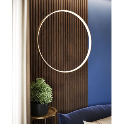 Thoro TH.175 - LED ljuskrona med textilsladd RIO LED/50W/230V CRI 90 3000K diameter 78 cm guld