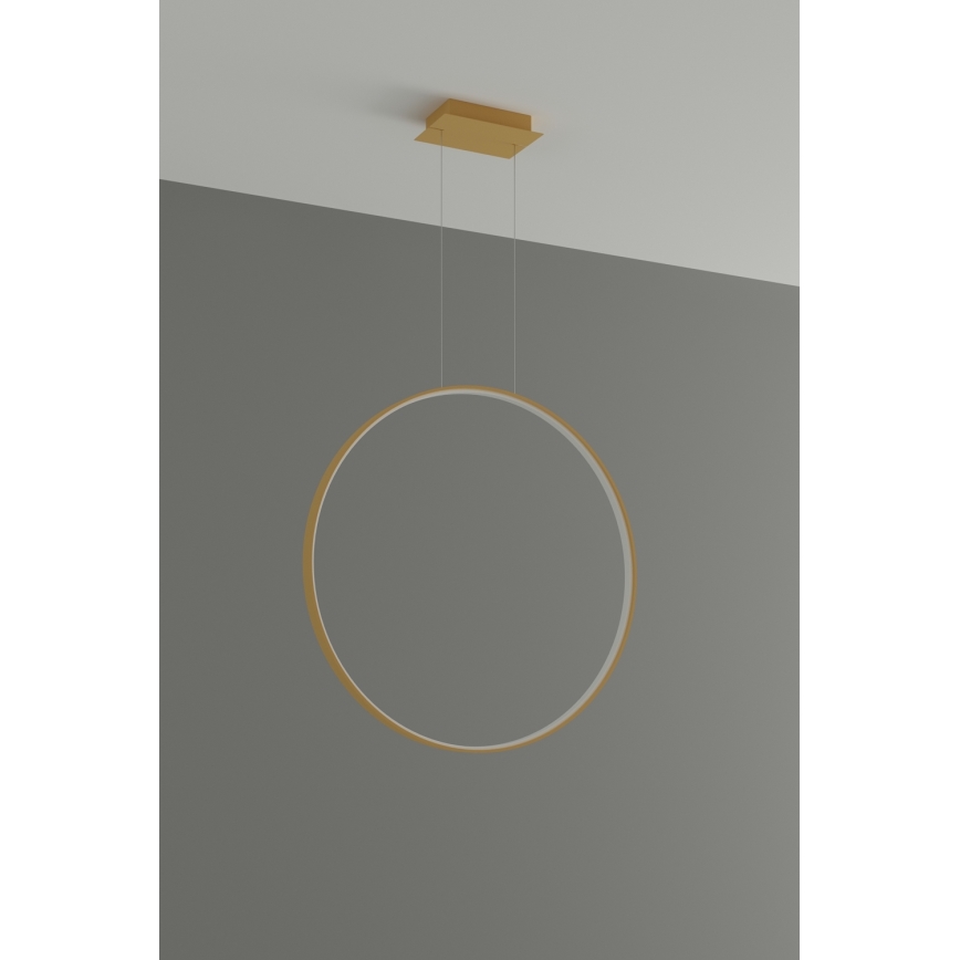 Thoro TH.175 - LED ljuskrona med textilsladd RIO LED/50W/230V CRI 90 3000K diameter 78 cm guld
