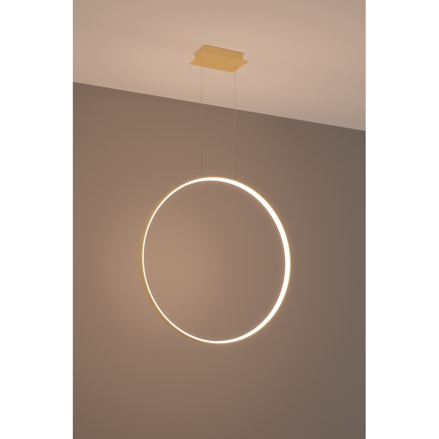 Thoro TH.175 - LED ljuskrona med textilsladd RIO LED/50W/230V CRI 90 3000K diameter 78 cm guld