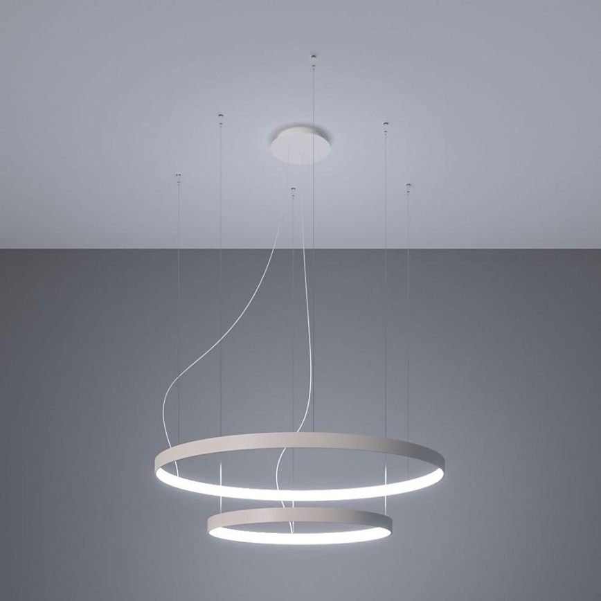 Thoro TH.178 - LED ljuskrona med textilsladd RIO LED/80W/230V CRI 95 4000K vit