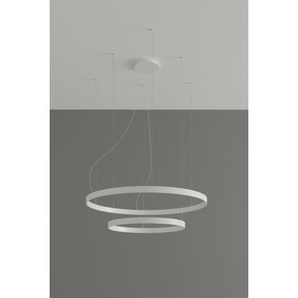 Thoro TH.178 - LED ljuskrona med textilsladd RIO LED/80W/230V CRI 95 4000K vit