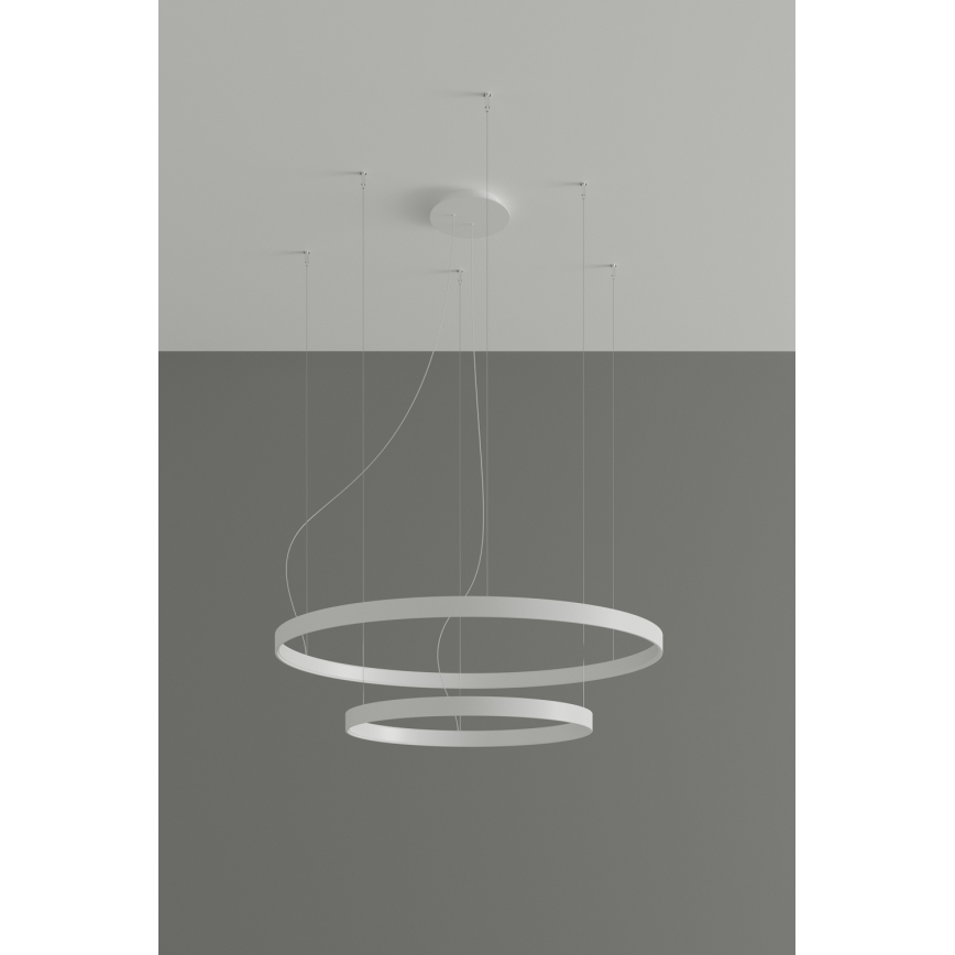 Thoro TH.178 - LED ljuskrona med textilsladd RIO LED/80W/230V CRI 95 4000K vit