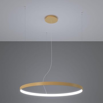 Thoro TH.181 - LED  Ljuskrona med textilsladd RIO LED /50W/230V CRI 95 4000K diameter 78 cm guld