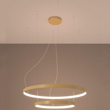 Thoro TH.214 - LED ljuskrona med textilsladd RIO LED/80W/230V CRI 90 3000K guld