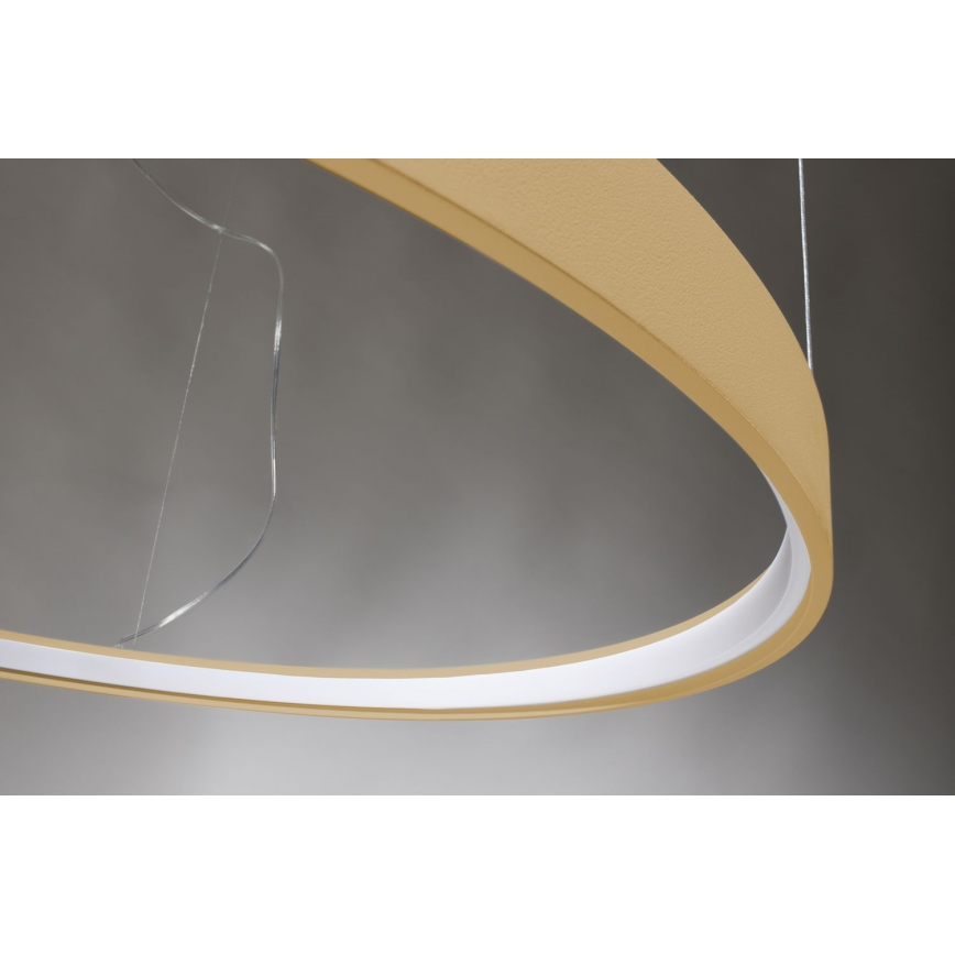 Thoro TH.216 - LED ljuskrona med textilsladd RIO LED/30W/230V CRI 90 3000K diameter 55 cm guld