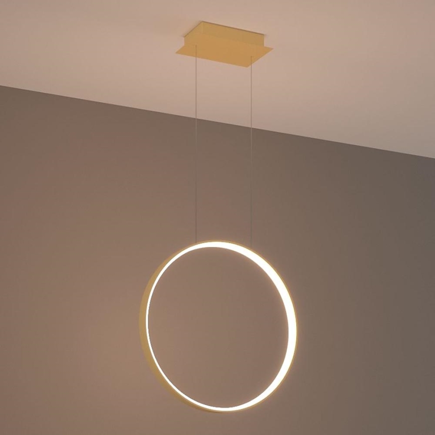 Thoro TH.220 - LED ljuskrona med textilsladd RIO LED/30W/230V CRI 90 3000K diameter 55 cm guld