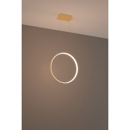 Thoro TH.220 - LED ljuskrona med textilsladd RIO LED/30W/230V CRI 90 3000K diameter 55 cm guld