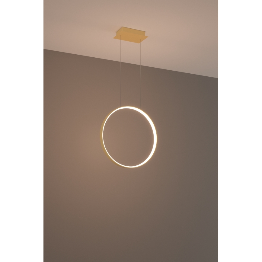 Thoro TH.220 - LED ljuskrona med textilsladd RIO LED/30W/230V CRI 90 3000K diameter 55 cm guld