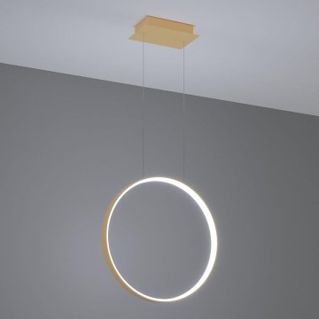 Thoro TH.221 - LED ljuskrona med textilsladd RIO LED/30W/230V CRI 95 4000K diameter 55 cm guld
