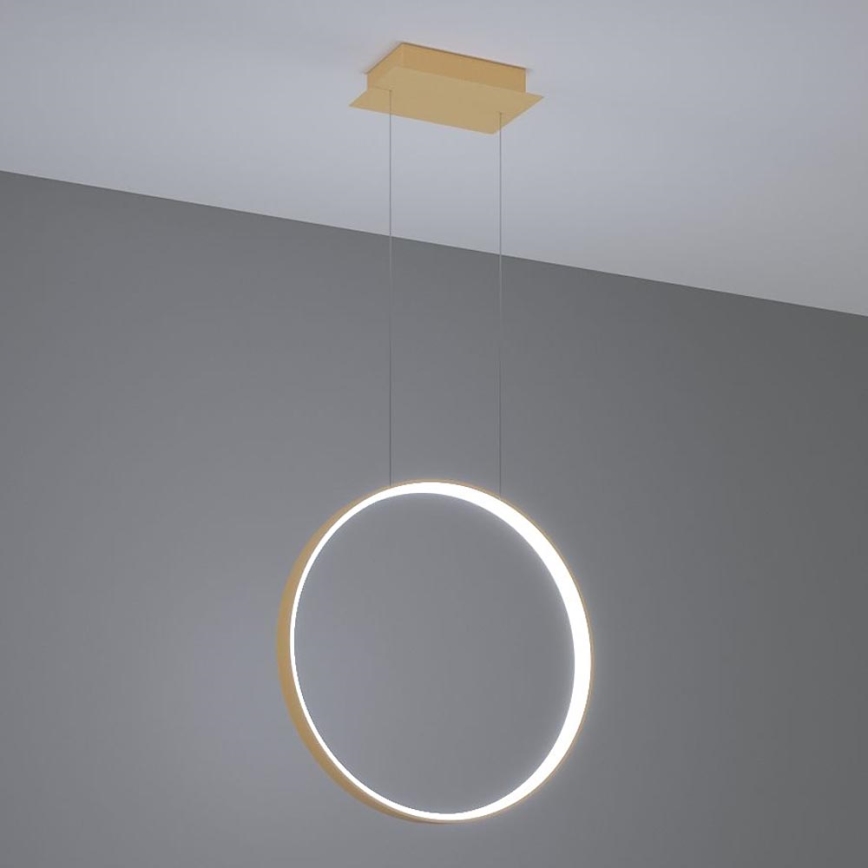 Thoro TH.221 - LED ljuskrona med textilsladd RIO LED/30W/230V CRI 95 4000K diameter 55 cm guld