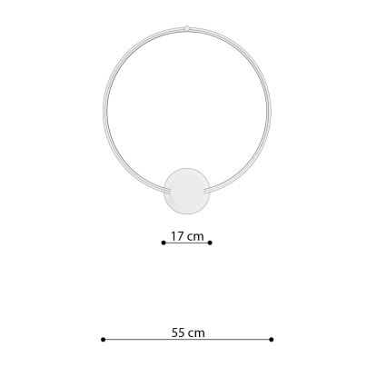 Thoro TH.223 - LED taklampa RIO LED/30W/230V CRI 95 4000K diameter 55 cm guld
