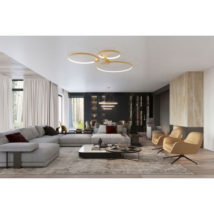 Thoro TH.224 - LED taklampa RIO LED/50W/230V CRI 90 3000K diameter 78 cm guld