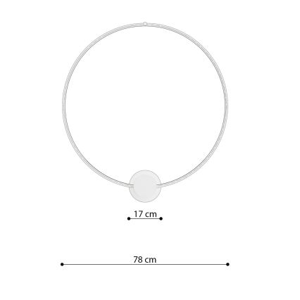 Thoro TH.224 - LED taklampa RIO LED/50W/230V CRI 90 3000K diameter 78 cm guld