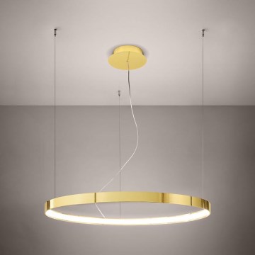 Thoro TH.246 - LED ljuskrona med textilsladd RIO LED/50W/230V CRI 90 3000K diameter 78 cm guld