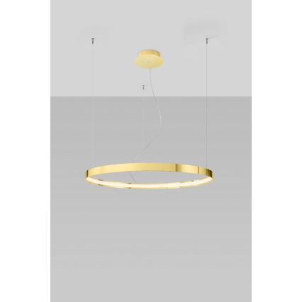 Thoro TH.246 - LED ljuskrona med textilsladd RIO LED/50W/230V CRI 90 3000K diameter 78 cm guld