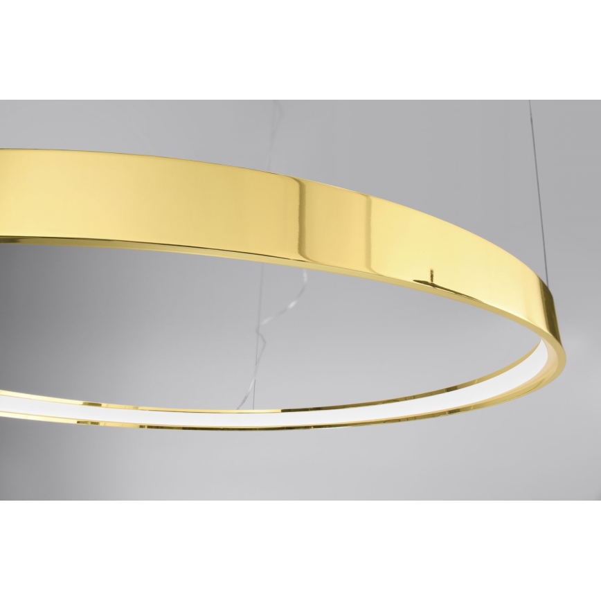 Thoro TH.246 - LED ljuskrona med textilsladd RIO LED/50W/230V CRI 90 3000K diameter 78 cm guld