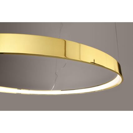 Thoro TH.246 - LED ljuskrona med textilsladd RIO LED/50W/230V CRI 90 3000K diameter 78 cm guld