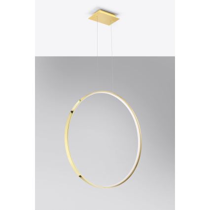 Thoro TH.248 - LED ljuskrona med textilsladd RIO LED/50W/230V CRI 90 3000K diameter 78 cm guld