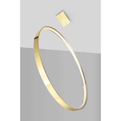 Thoro TH.248 - LED ljuskrona med textilsladd RIO LED/50W/230V CRI 90 3000K diameter 78 cm guld