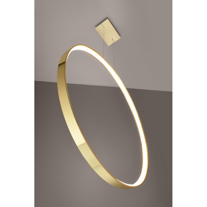 Thoro TH.248 - LED ljuskrona med textilsladd RIO LED/50W/230V CRI 90 3000K diameter 78 cm guld