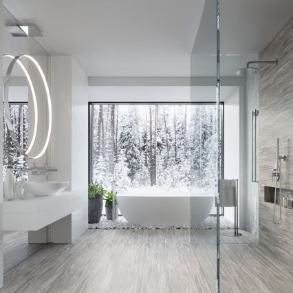 Thoro TH.249 - LED ljuskrona med textilsladd RIO LED/50W/230V CRI 90 4000K diameter 78 cm skinande krom