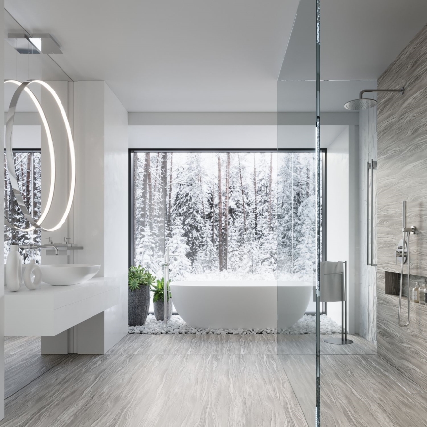 Thoro TH.249 - LED ljuskrona med textilsladd RIO LED/50W/230V CRI 90 4000K diameter 78 cm skinande krom