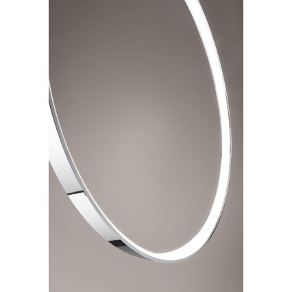 Thoro TH.249 - LED ljuskrona med textilsladd RIO LED/50W/230V CRI 90 4000K diameter 78 cm skinande krom