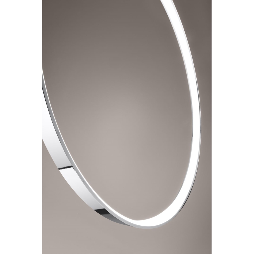 Thoro TH.249 - LED ljuskrona med textilsladd RIO LED/50W/230V CRI 90 4000K diameter 78 cm skinande krom