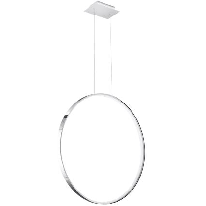 Thoro TH.249 - LED ljuskrona med textilsladd RIO LED/50W/230V CRI 90 4000K diameter 78 cm skinande krom
