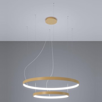 Thoro TH.268 - LED ljuskrona med textilsladd RIO LED/80W/230V CRI 95 4000K guld
