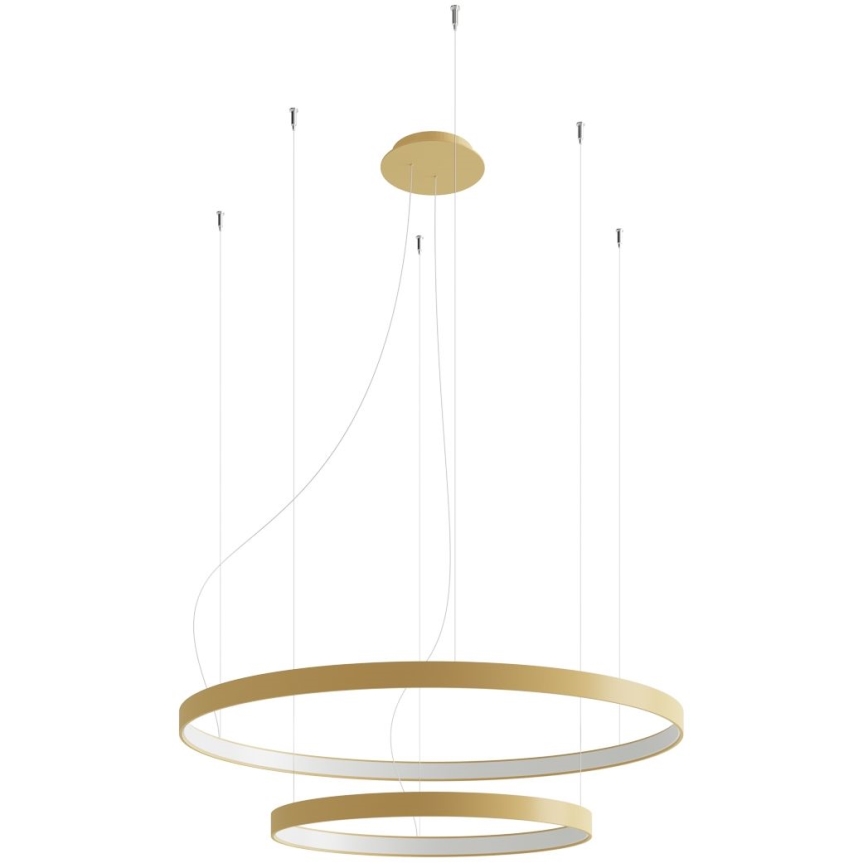 Thoro TH.268 - LED ljuskrona med textilsladd RIO LED/80W/230V CRI 95 4000K guld