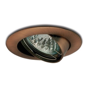 Tiltable upphängd taklampa 1xGU5,3/50W/12V koppar
