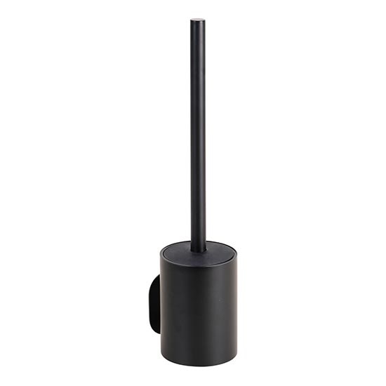 Toalettborste 8x35,5 cm i rostfritt stål/svart