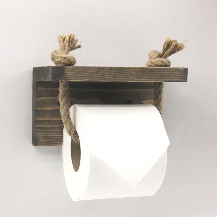 Toalettpappershållare 10x17 cm gran