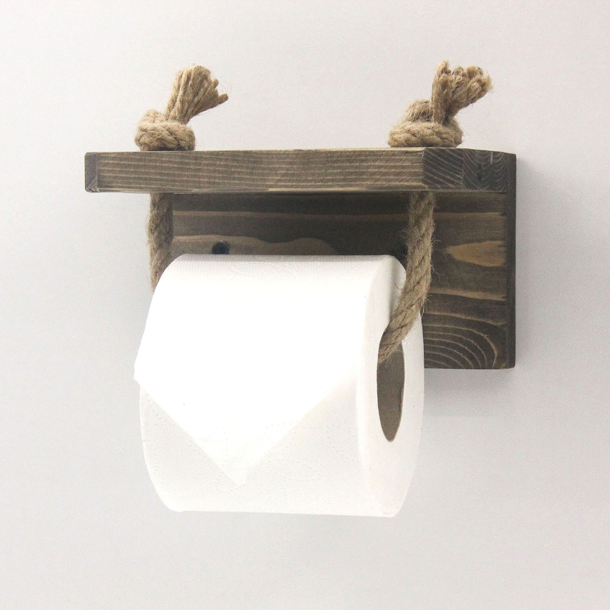 Toalettpappershållare 10x17 cm gran