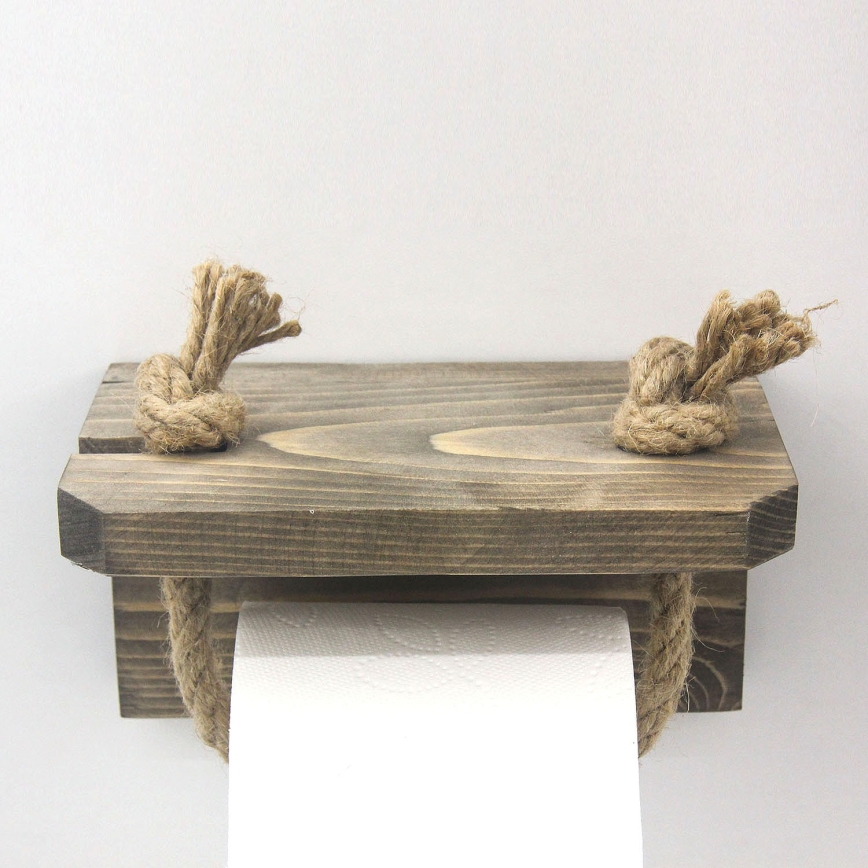 Toalettpappershållare 10x17 cm gran