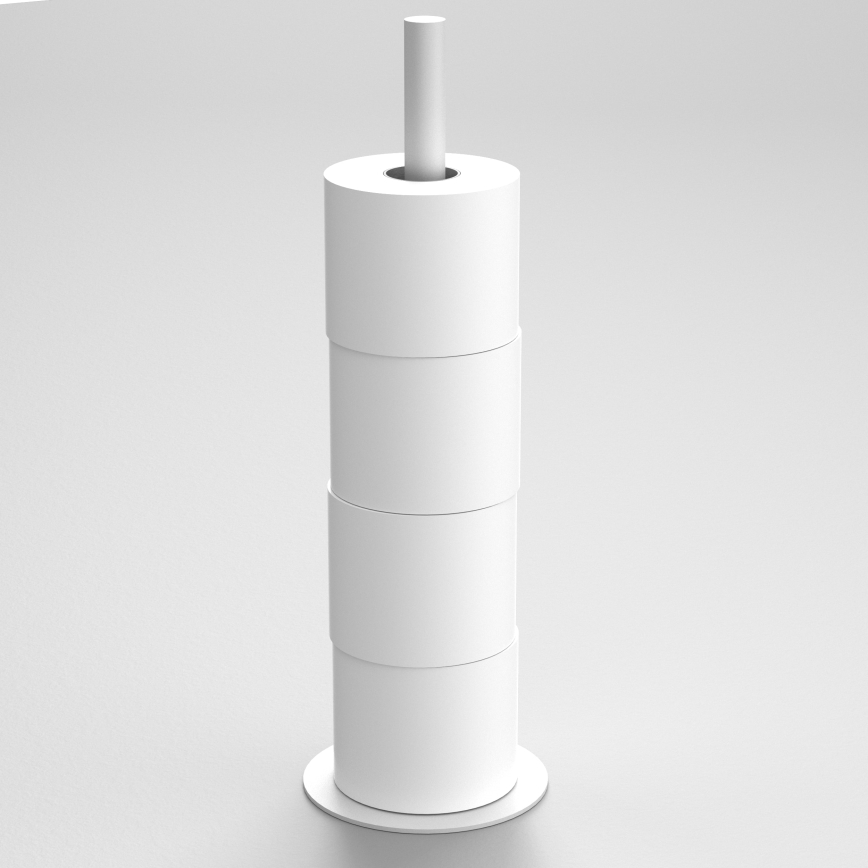 Toalettpappershållare 51 cm vit