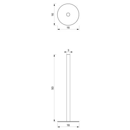 Toalettpappershållare 51 cm vit