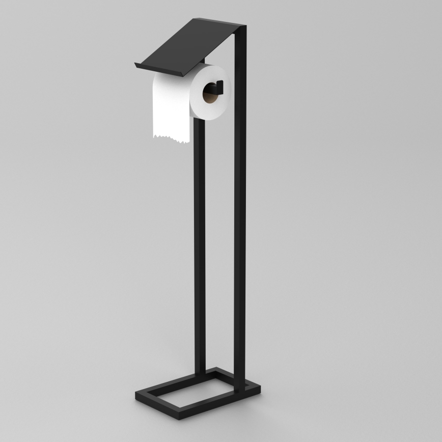 Toalettpappershållare 71x20 cm svart