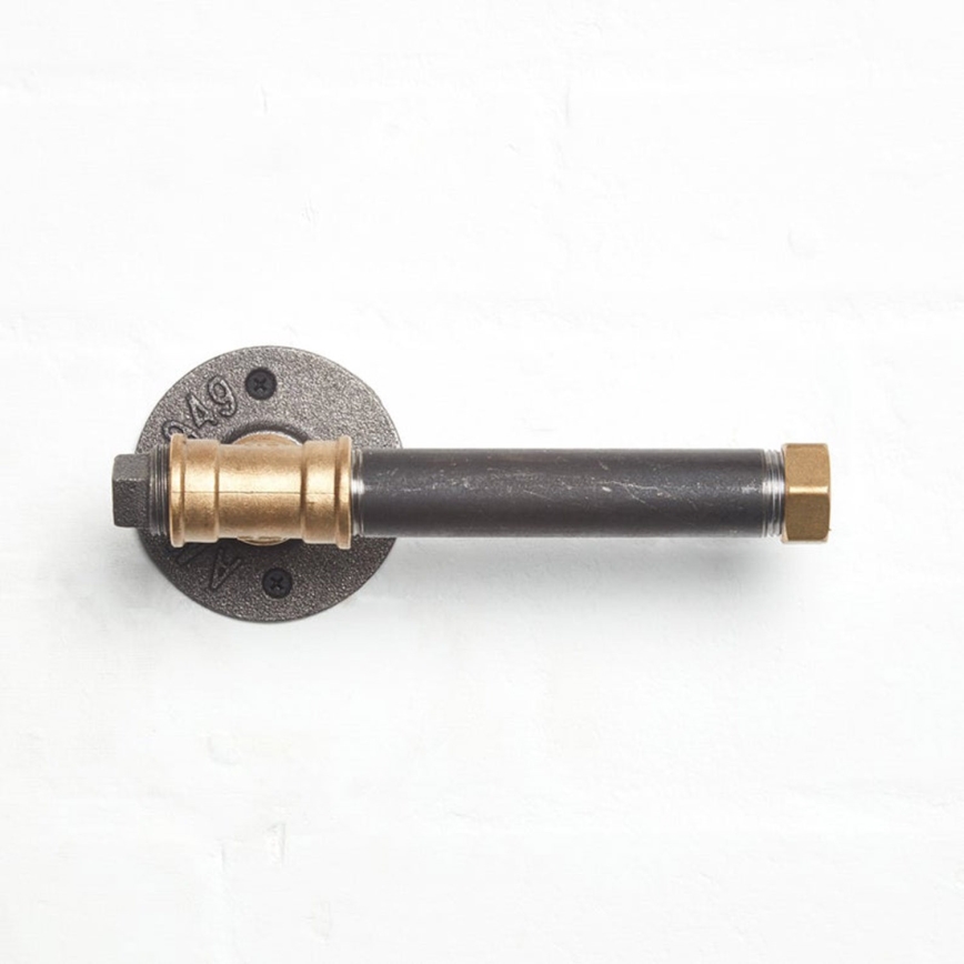 Toalettpappershållare  BORURAF 8x22 cm svart/guld