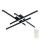Top Light - Dimbar LED ytmonterad ljuskrona CROSS LED/50W/230V 3000-6500K + fjärrkontroll