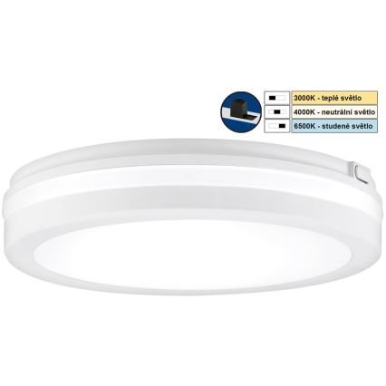 Top Light - LED badrumslampa COMET LED/15W/230V 3000/4000/6500K IP54 diameter 20 cm vit